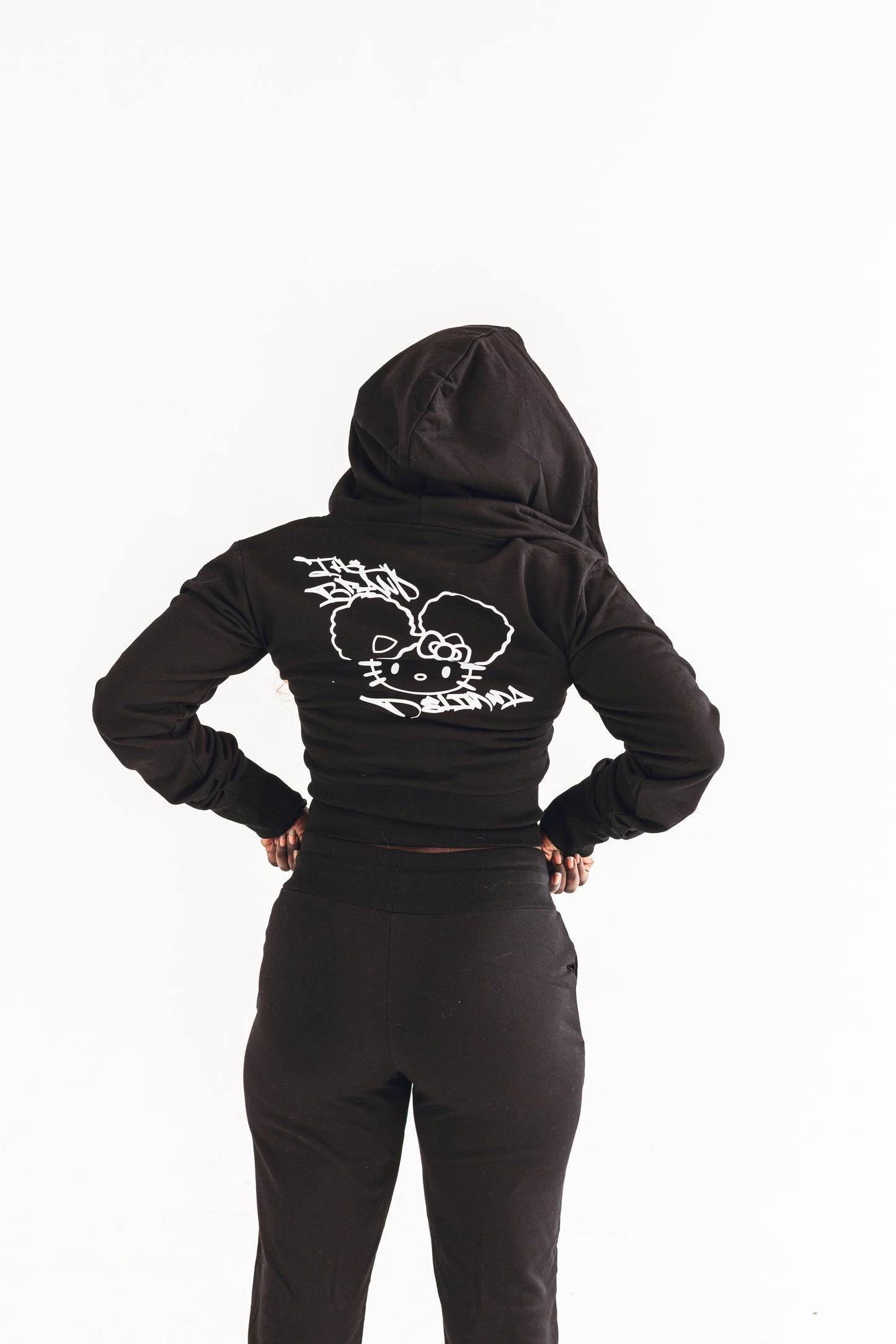 Noir Sugar Rush Cropped Hoodie
