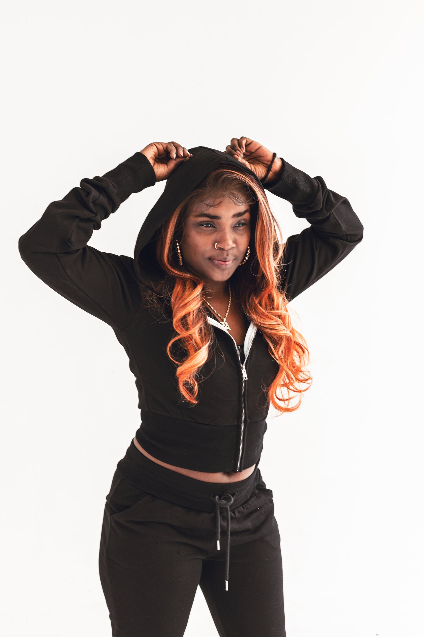 Noir Sugar Rush Cropped Hoodie